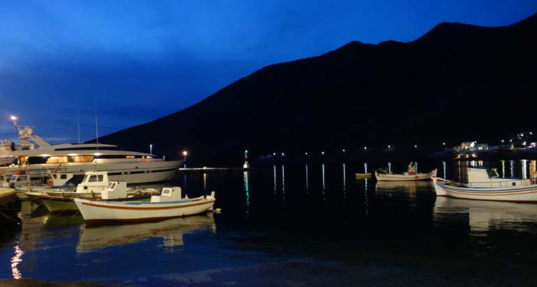 Photographie de nuit à Kamares